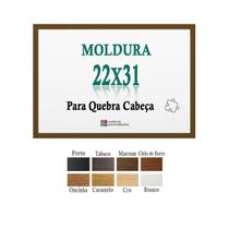 Moldura Marrom 22X31 Quebra Cabeça Grow 500 Peças + Petg