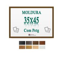 Moldura Marrom 35X45 Cm Para Quadro Pôster Painel Arte Petg