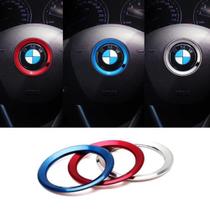 Moldura Metálica logo volante acessório interno Bmw X1 Turbo X3 X4 X5 X6