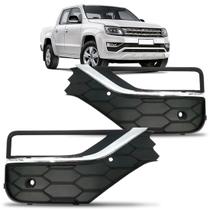 Moldura milha amarok 2017 2018 2019 com furo friso cromado
