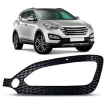 Moldura Milha Auxiliar Santa Fé 2014 2015 2016 Preto Moldura Milha Auxiliar Santa Fé 2014 2015 2016 Preto