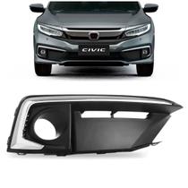 Moldura Milha Civic 2020 a 2021 Com Friso Cromado Moldura Milha Civic 2020 a 2021 Com Friso Cromado