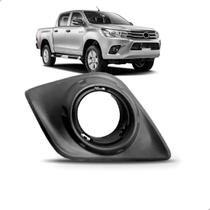 Moldura Milha Hilux 2017 C/Furo S/ Aro Cromado