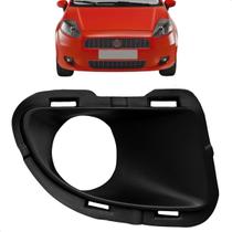 Moldura Milha Parachoque Com Furo Punto 2007 2008 2009 2010 2011 2012 Preto