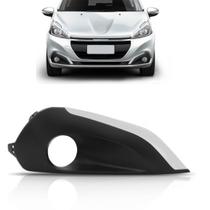 Moldura Milha Peugeot 208 2017 A 2018 com Furo Friso Cinza Moldura Milha Peugeot 208 2017 A 2018 com Furo Friso Cinza