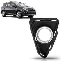Moldura milha rav4 2017 2018 com furo aro cromado