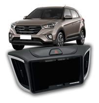 Moldura Multimídia 8 e 9 Hyundai Creta 14/21 Preta C/ Friso Original - (Padrão Pionner)
