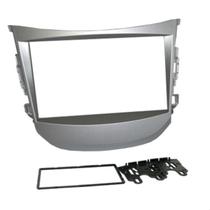 Moldura Multimidia DVD 2 DIN Hyundai HB20 HB20s HB20x Prata - Fiamon