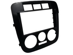 Moldura Multimídia Preta Central Dvd 2 Din Embutir Fixado Painel Som Automotivo Radio Carro