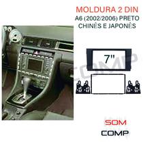 MOLDURA MULTIMÍDIA RÁDIO AUDI A6 (2002 até 2006) PRETO - JAPONÊS/CHINÊS