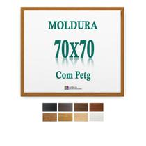 Moldura Oncinha 70X70 Cm Para Folha Impressão Poster Petg