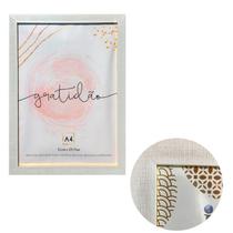 Moldura P/ Certificado Diploma A4 Branco C/ Textura Plástico