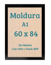 Moldura Padrão A1 Med. 60x84 Com Vidro Quadro 84x60 P/ Parede Moldura Padrão A1 Med. 60x84 Com Vidro Quadro 84x60 P/ Parede