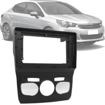 Moldura Painel 2 Din 10" Polegadas Citroen C4 2013 até 2016 Preto