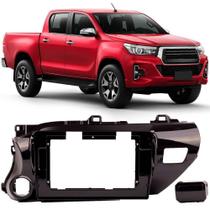 Moldura Painel 2 Din 10 Polegadas Hilux 2017 Em Diante Black