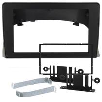 Moldura Painel 2 Din 7" Polegadas Fiat Palio Siena Strada Weekend 2001 a 2007 Cinza