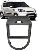 Moldura Painel 2 Din 9" Polegadas Kia Soul 2009 até 2011 Grafite