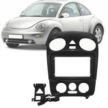 Moldura Painel 2 Din 9" Polegadas New Beetle 2004 até 2010 Preto