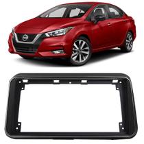 Moldura Painel 2 Din 9 Polegadas Nissan Versa 2021 2022 Preto Fosco ou Black Piano