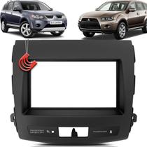 Moldura Painel 2 Din Central Multimidia Dvd Mp5 Preta Mitsubishi Outlander 07/13 Expex EPX 238