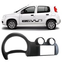 Moldura Painel 2 Din Dvd Fiat Novo Uno 2012 2013 2014