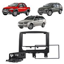 Moldura Painel 2 Din Fiat Palio Weekend Siena Strada 2015 2016 2017