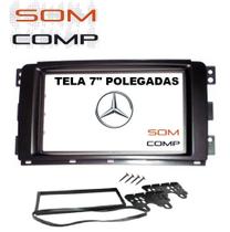 Moldura Painel 2 Din Mercedes Benz Smart 2010 Preta Tela 7" Polegadas
