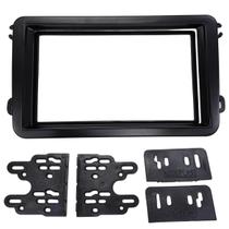 Moldura Painel 2 Din MP5 Preto Volkswagen Gol Voyage Saveiro Jetta Passat 2017 em diante Moldura Painel 2 Din MP5 Preto Volkswagen Gol Voyage Saveiro Jetta Passat 2017 em diante
