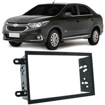 Moldura Painel 2 Din Som Dvd Gm Chevrolet Cobalt 2012 à 2018 Preta