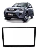 Moldura Painel 2din Multimidia Cherry Tiggo 10 11 12 13 14 15 - Preta