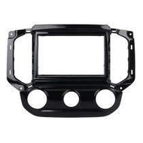 Moldura Painel 9 Polegadas Multimidia S10 Ar Analógico 2016 em diante Black Piano Fiamon