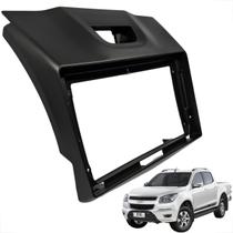 Moldura painel central multimídia 9 polegadas gm chevrolet s10 / trailblazer 2012 até 2015 grafite 89/m14