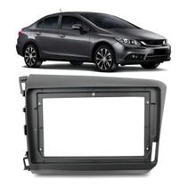 Moldura Painel Central Multimidia 9 Polegadas Honda Civic 2012 até 2016 Grafite ou Preta - Expex