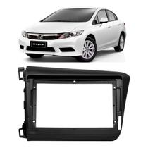 Moldura Painel Central Multimidia 9 Polegadas Honda Civic 2012 até 2016 Preto Automotivo - Expex