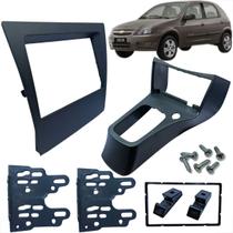 Moldura painel com multimídia 7 polegadas gm chevrolet celta geração 2 2din preto fosco 89/m19