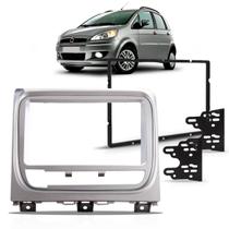 Moldura Painel Dvd 2 Din Idea 2013 Á 2016 Prata