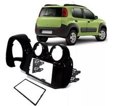 Moldura Painel Dvd 2 Din Novo Uno Nova Fiorino Black Piano