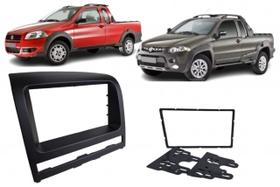 Moldura Painel Dvd 2din multimidia Fiat strada 2005/2012 Pre