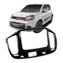 Moldura Painel Dvd 2Din Novo Uno 2015/... Black Piano