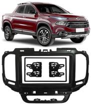 Moldura Painel Dvd Multimídia 2 Din Fiat Toro Preto Fosco