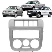 Moldura painel gol g4 05/08 1 din prata furo 3 botoes volksw