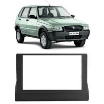 Moldura Painel MP5 DVD 2 Din Fiat Uno 1995 1996 1998 2000 2002 2004 2006 2008 2010 7 Polegadas - Ecarshop Premium