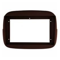 Moldura painel mulitmidia 9 polegadas fiat mobi - marrom