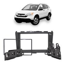 Moldura Painel Multimidia 2 Din Mp5 Dvd Honda CR-V 2007 Até 2011 Preto Completa