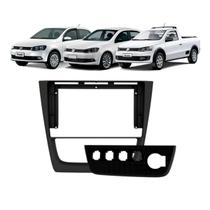 Moldura Painel Multimídia 9 Polegadas Premium 2 Din para VW Gol G6 Voyage Saveiro Preto - Fiamon