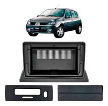 Moldura Painel Multimidia DVD Player 9 Polegadas Clio Geração 2 G2 1998/2005 Cor Preta