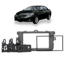 Moldura Painel Multimidia Mp5 DVD Corolla 2008 Até 2013 Grafite 2 Din Completa