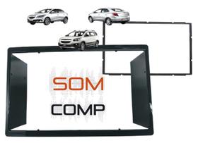 Moldura Painel Onix Cobalt Prisma Spin 2 Din Japonês e Chinês 7 polegadas 2012 a 2019 BLACK PIANO Moldura Painel Onix Cobalt Prisma Spin 2 Din Japonês e Chinês 7 polegadas 2012 a 2019 BLACK PIANO