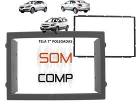Moldura Painel Onix Cobalt Prisma Spin 2 Din Japonês e Chinês 7 polegadas 2012 a 2019 GRAFITE Moldura Painel Onix Cobalt Prisma Spin 2 Din Japonês e Chinês 7 polegadas 2012 a 2019 GRAFITE