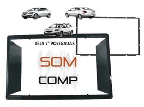 Moldura Painel Onix Cobalt Prisma Spin 2 Din Japonês e Chinês 7 polegadas 2012 a 2019 Preta Moldura Painel Onix Cobalt Prisma Spin 2 Din Japonês e Chinês 7 polegadas 2012 a 2019 Preta